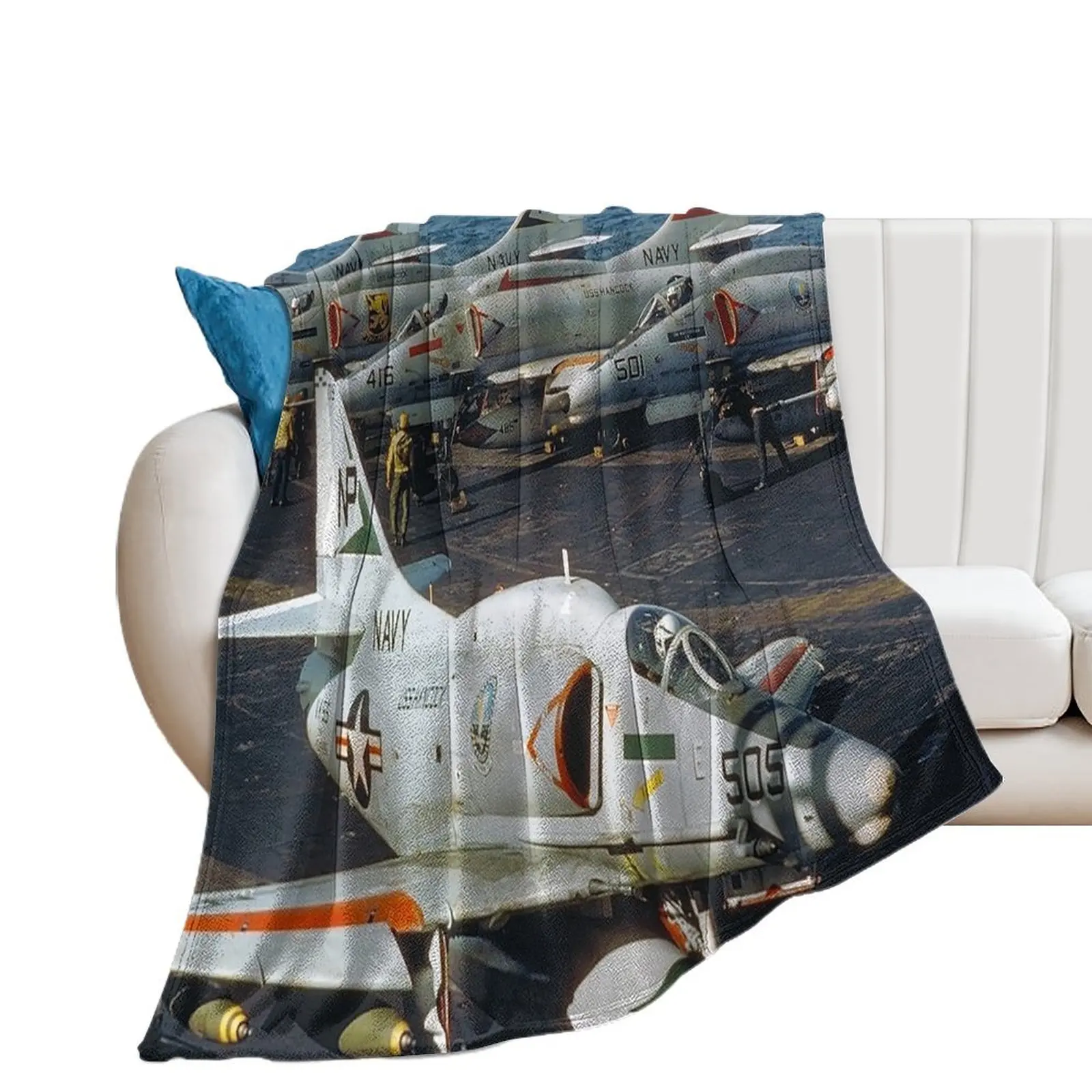 A-4 Skyhawk Jet Ranger Aircraft Aviation Throw Blanket Thermals For Travel sofa bed Blankets