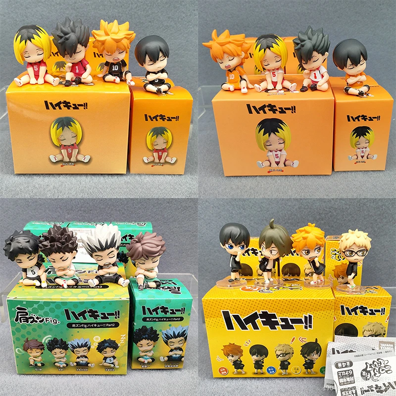 4Pcs 6cm Anime Haikyuu!! Figures Akaashi Keiji Oikawa Tooru Iwaizumi Hajime Action Figures Collection Model Q Ver. Ornament Toy