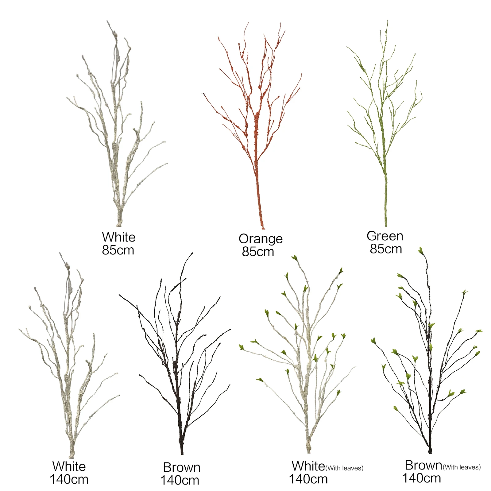 1pc simulazione rami di albero fiori artificiali decorazione di nozze emulazione decorare filo di ferro bianco Withered