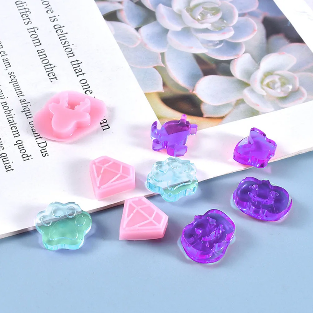 

1pc Crystal Earring Mold Silicone Diy Jewelry Making Resin Hanging Ornament Craft Kit Earring Casting Mould Mini Pendant Tool