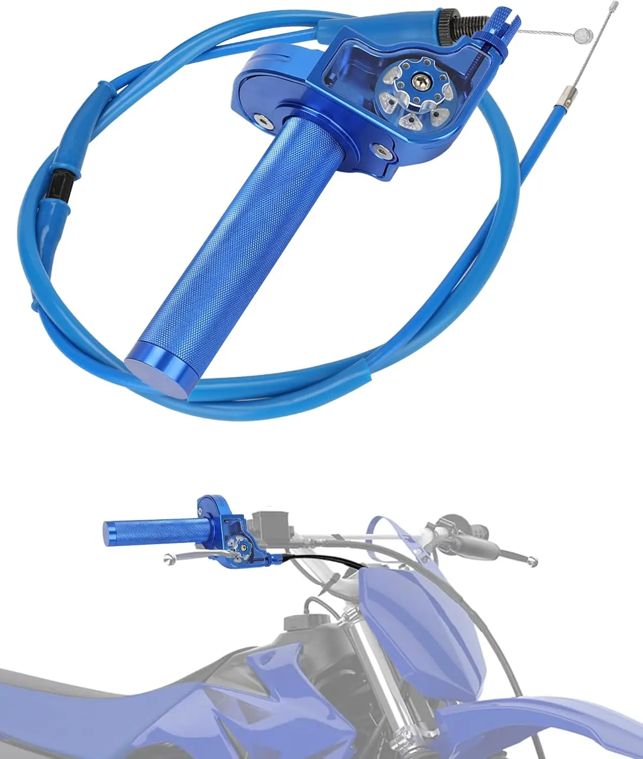 

7/8" 22mm Quick Twist Throttle Assembly Cable CNC for YZ125 YZ65 YZ80 TTR 125 PW50 PW80 YZ250F