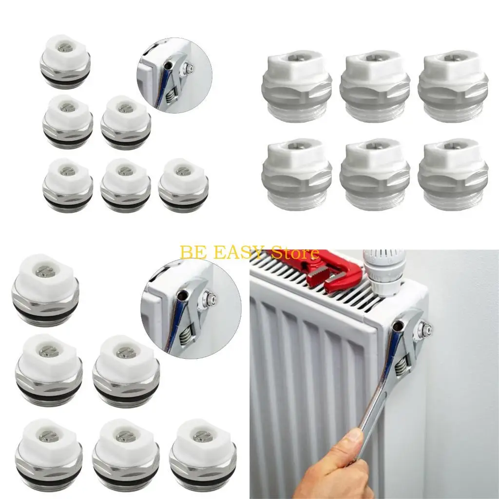 

E28f 6pcs воздушные вентиляционные радиаторные клапаны 3/8 -дюймовый самостоятельный уплотнение радиаторных клапанов.