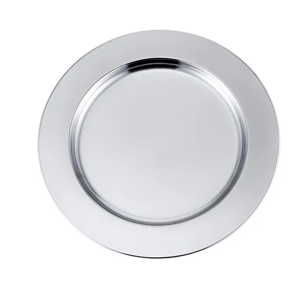 

1 шт., тарелка для стейка из нержавеющей стали, круглый пищевой диск для салата, фруктового торта, барбекю, сервировки, ужина, вечеринки, домашней посуды