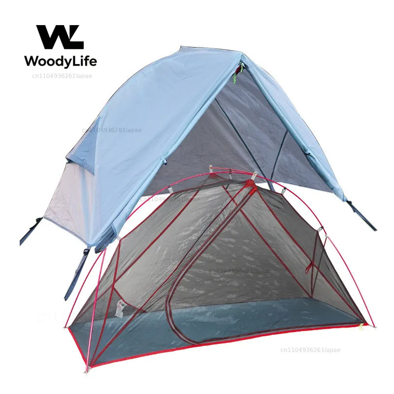 Outdoor Camping Off-the-ground Tent Single-person Easy-to-storage Portable Aluminum Alloy Anti-mosquito Rain-proof Fishing Tent