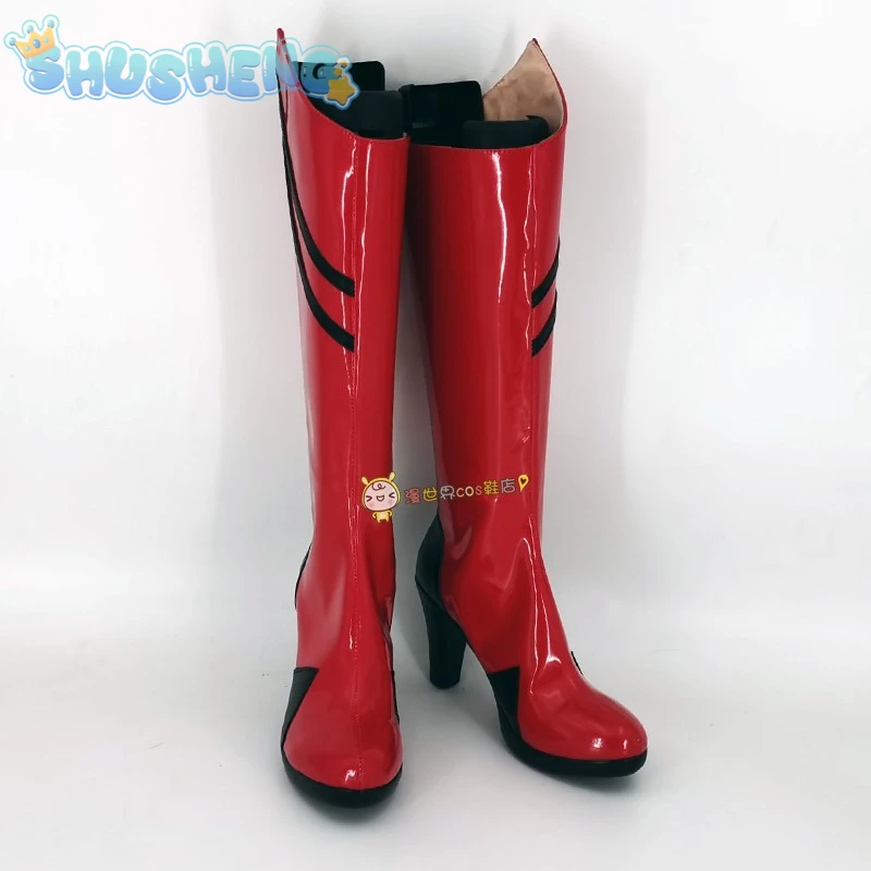 Asuka Langley Soryu Cosplay Anime EVA Shikinami Asuka Rangurē Shoes Christmas Warm Red Long boots Party Woman Man Shoes