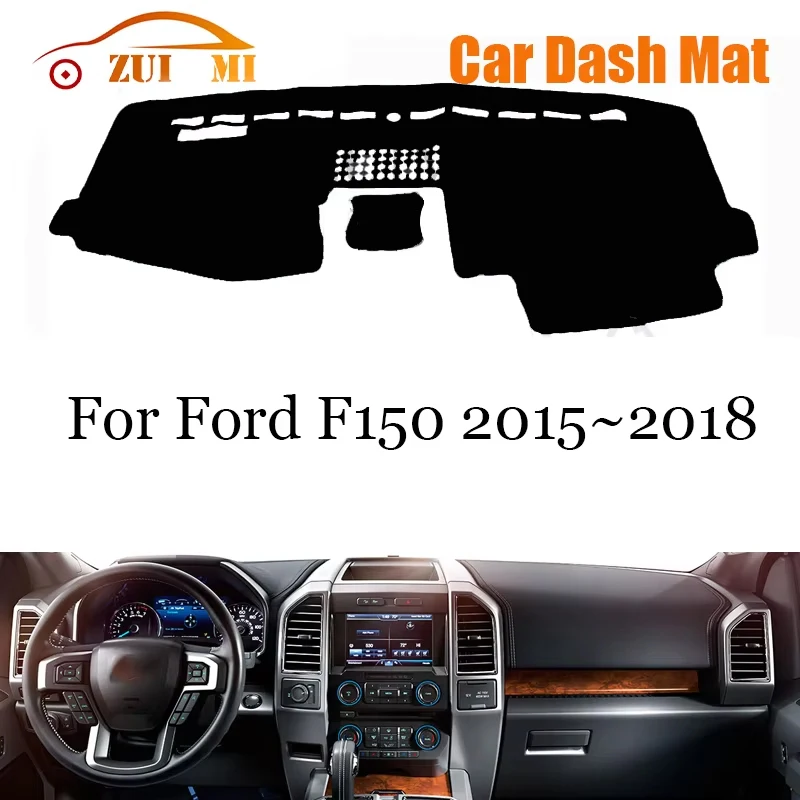 

ZUIMI чехол для приборной панели, коврик для приборной панели, коврик для Ford F150 2015 ~ 2018, чехол для приборной панели с левым рулем и RHD, козырек от солнца
