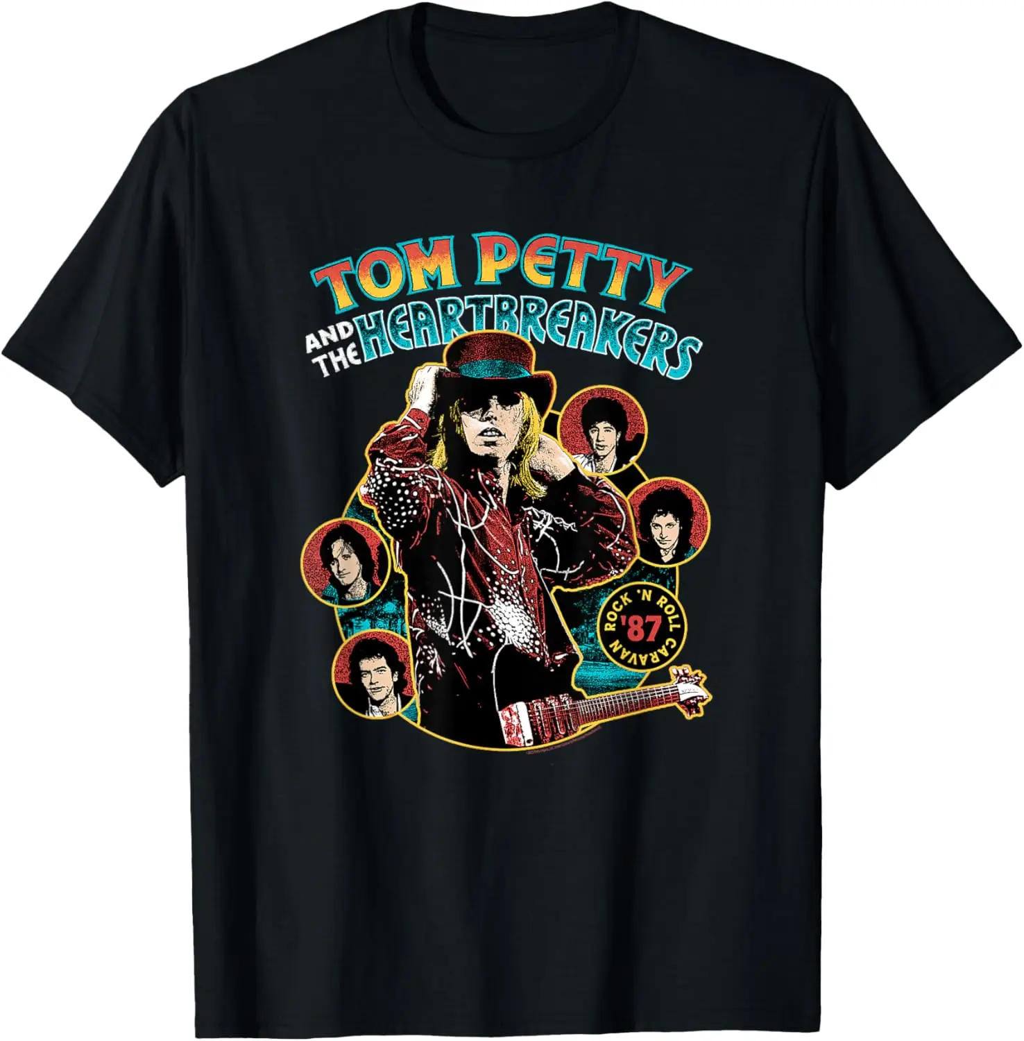 تي شيرت Tom Petty and the Heartbreakers Rock N Roll Caravan Top Hat