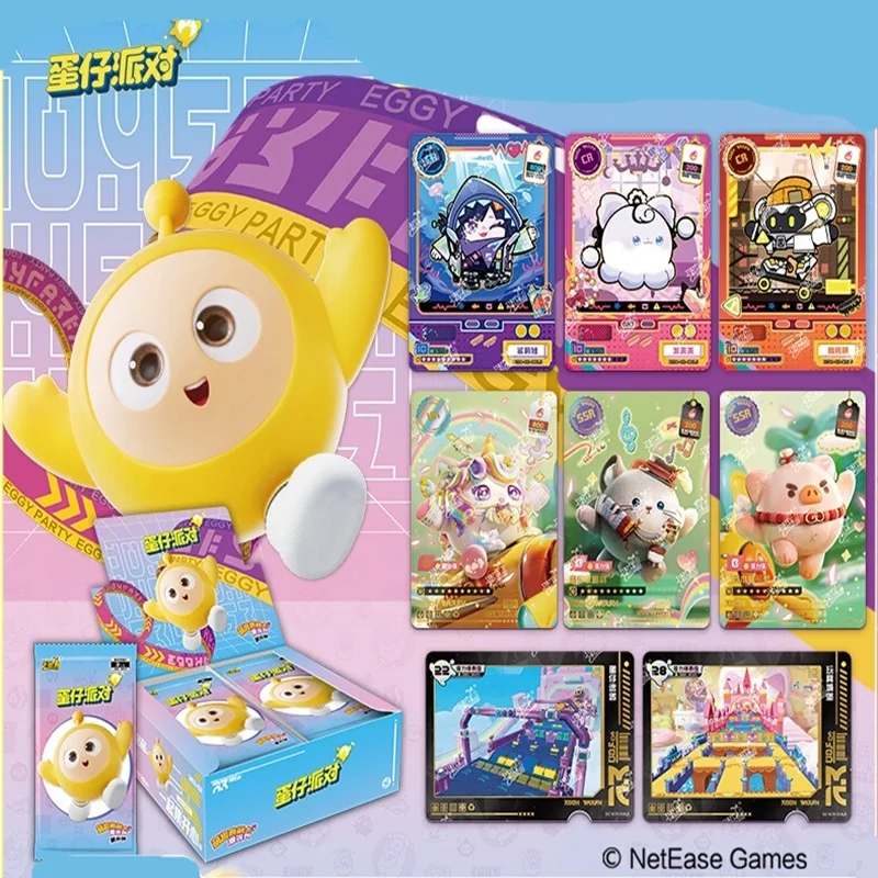 

Authentic Eggy Party Fourth-Generation Collection Card Blind Box Cartoon Toy Small Card Surprise Box Cartoon Card Ornaments Gift