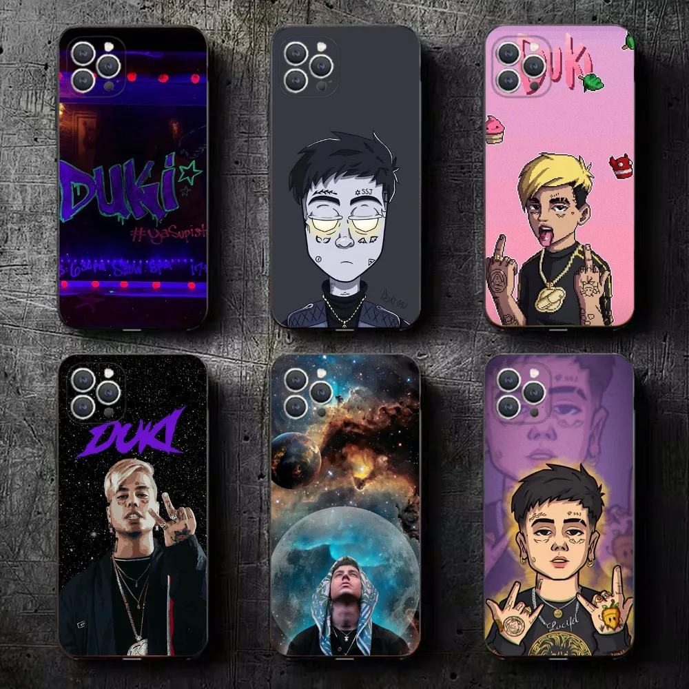 

Duki Rapper Phone Case For iPhone 15,14,13,12,11,Plus,Pro Max,XS,X,XR,SE,Mini,8,7 Soft Silicone Black Cover