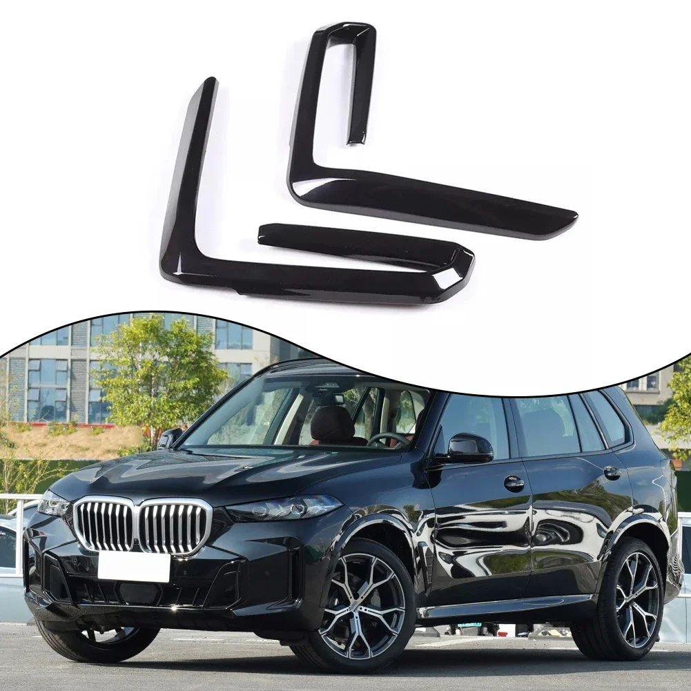 2X For BMW For X5 for G05 2019-2023 Glossy Black Front Fog Light Lamp Cover Trim Fog Lamp Grille Cover Modification Accessories