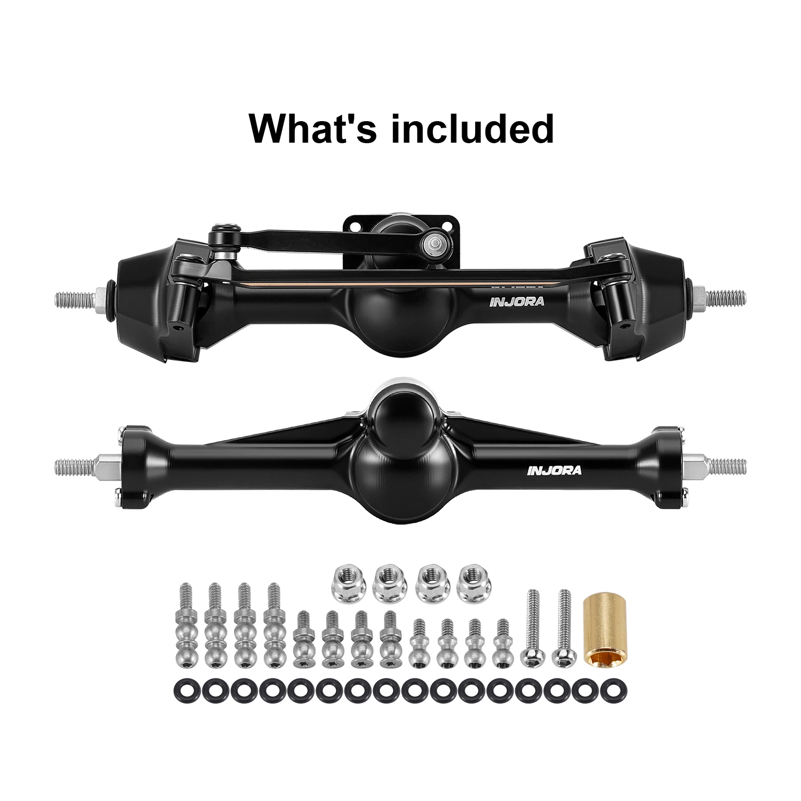 INJORA +3mm Planet Axles with Brass Steering Knuckles for 1/30 Axial SCX30