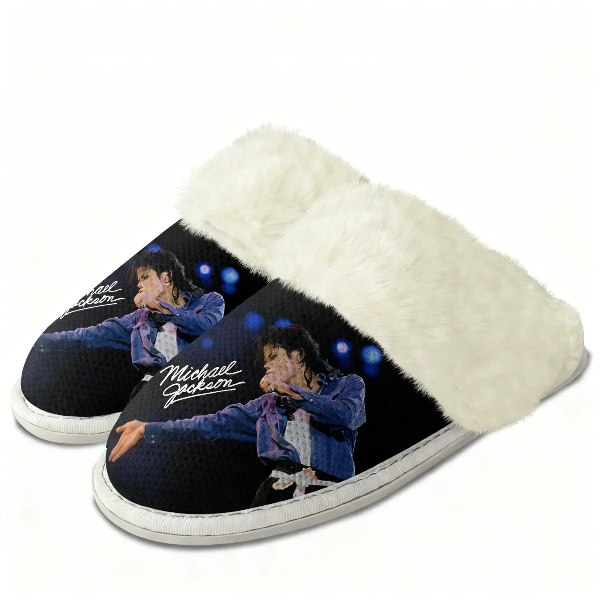 

Michael Jackson Plush Slippers Keep Warm Shoes Home Mens Womens Cotton Premium Thermal Lightweight Slipper Customized Shoe