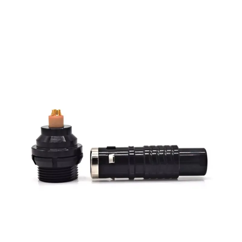 Metal 1K Waterproof Push-Pull Self-Locking 8P M16 Connector All Black Salt Spray Resistant FGG EEG  Medical Cable Connector