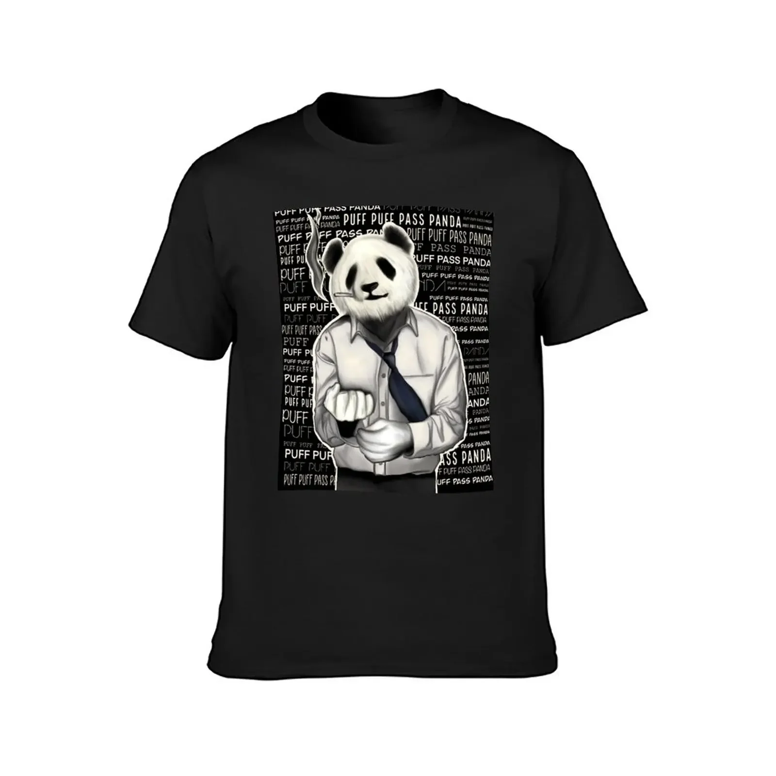 Puff Puff Pass Panda Happy 420 Kiffer Business motif T-Shirt blacks boys whites mens funny t shirts