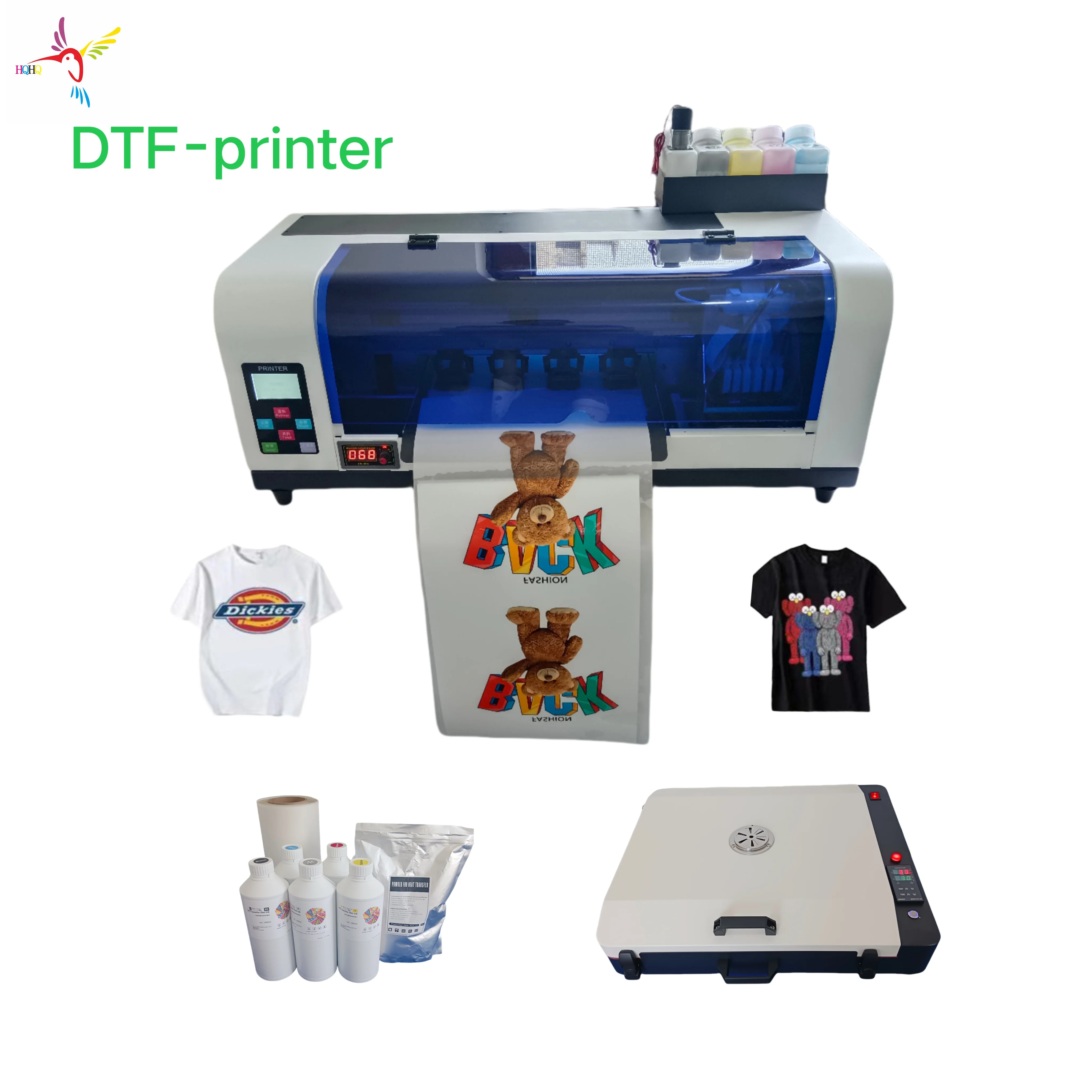 

New A3+ XP600 Single Head DTF Printer with Oven beincluded（powder ink film）