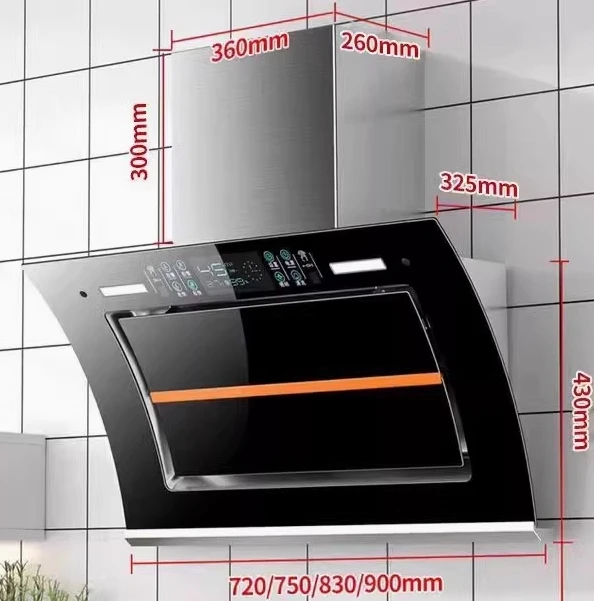 Large suction side suction range hood household kitchen double motor The product can be customized.