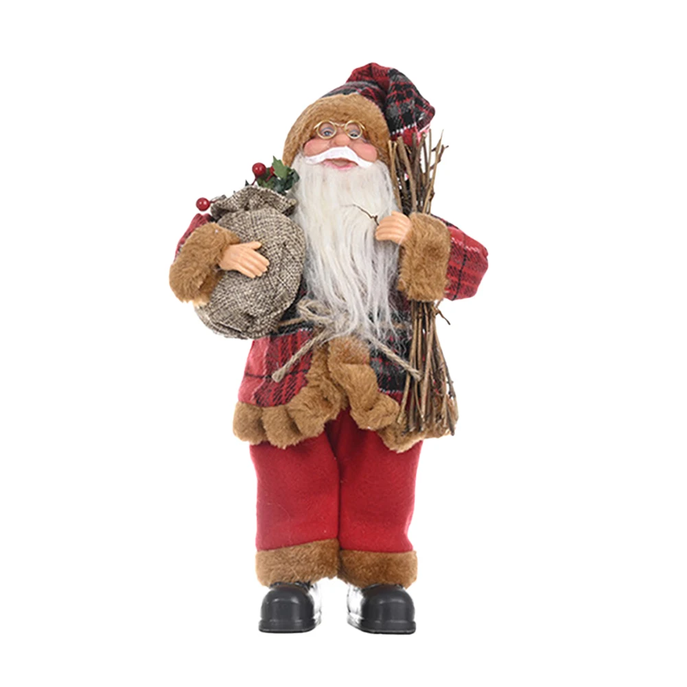 Christmas Large Santa Claus Dolls Ornaments Standing Santa Figurine Doll Christmas Tree Decoration Xmas Gift Navidad Home Decor