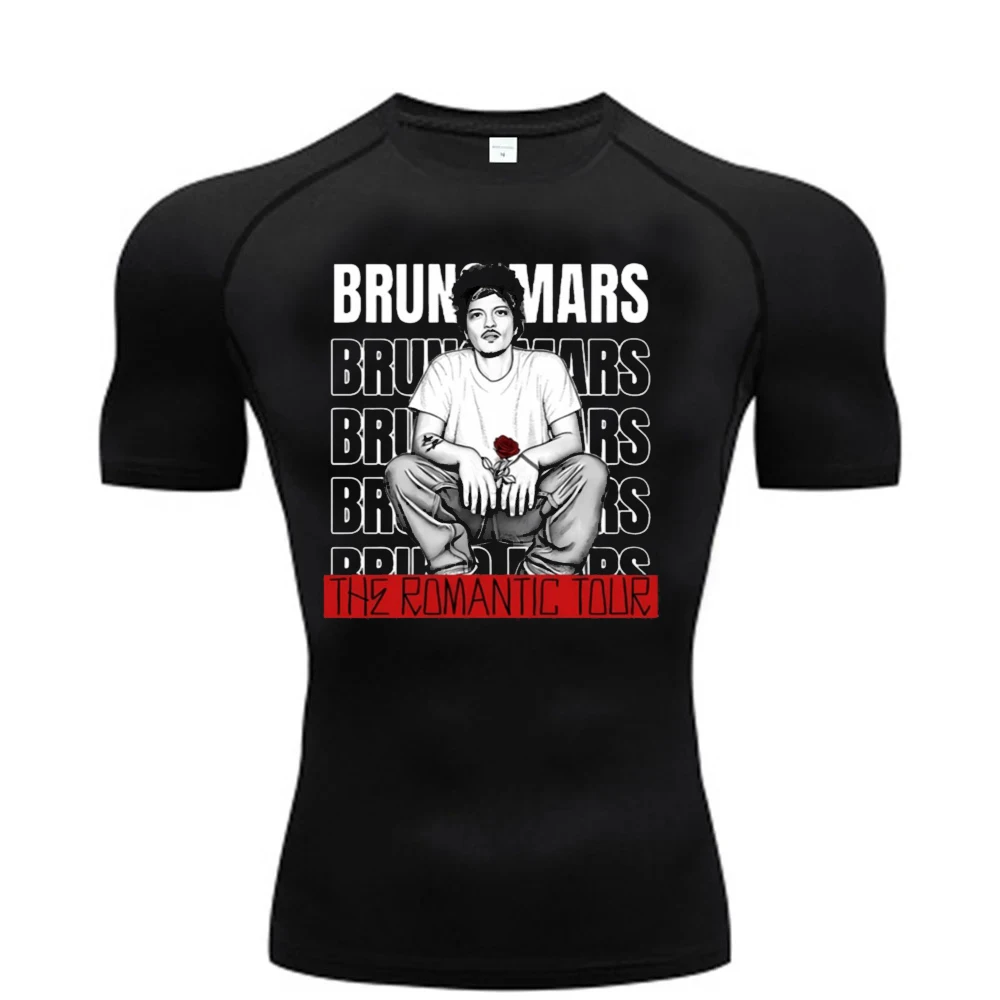 Bruno Mars top tees compression shirt Quick-Dry aesthetic meme Psychedelic vintage gothic funny goth party dollette japanese