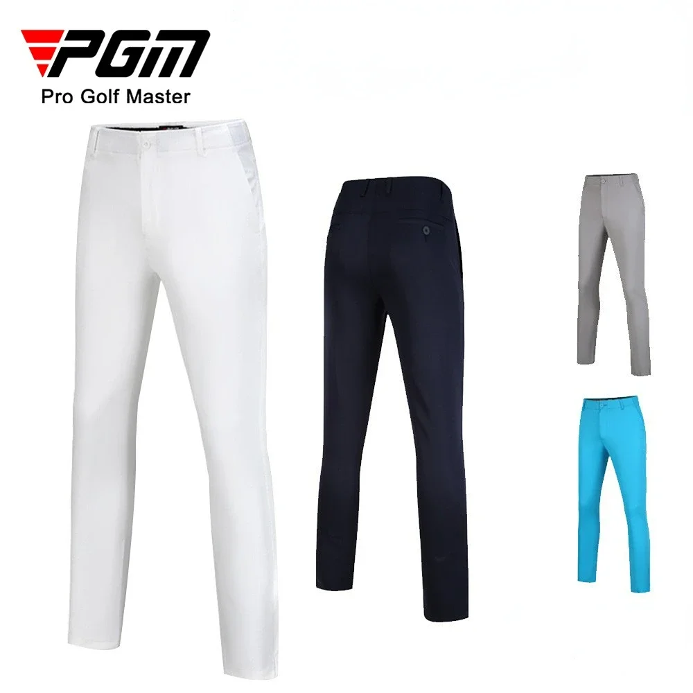 PGM Men's Golf Pants Summer Pants Ultra-Stretch Outdoor Sports Pants Waist Elastic Band Comfortable Gold Wear Apparel Clothing