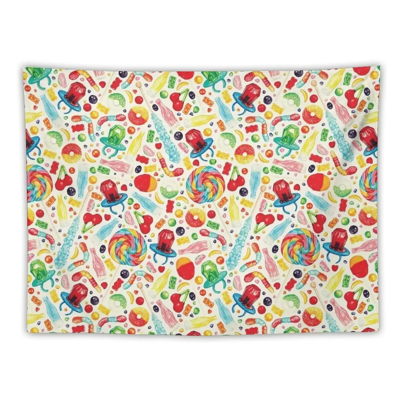 

Candy Pattern - White Tapestry Home Decorating Things To Decorate The Room Wall Decoration Christmas Decoration Tapestry