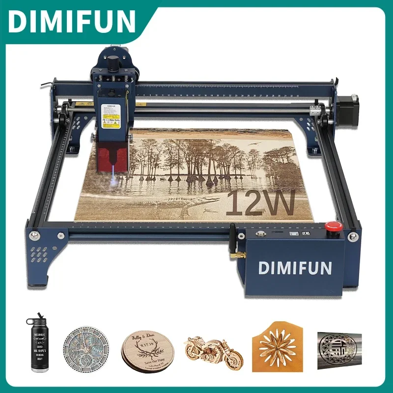 DIMIFUN DM6 B12 Laser Engraving Machine GRBL APP Offline Control 445±5nm Blue CNC Cutting Machine Wood Engraving Machine