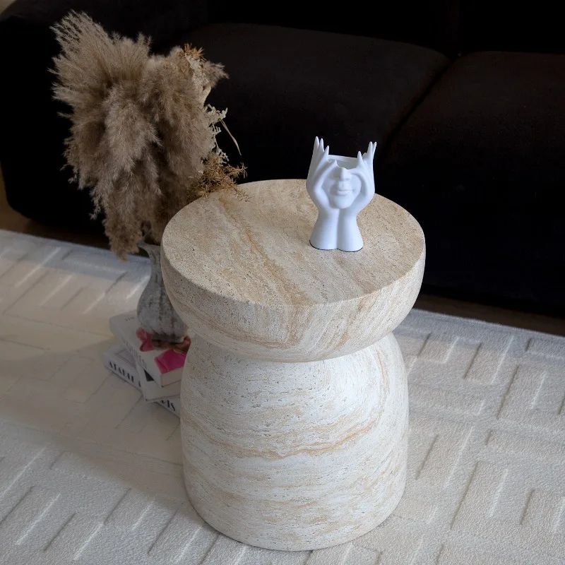 

Mid-Century Magnesium Mud Side Tables Hotel Cafe End Table Designer Round Coffee Table for Living Room Creative Modern Furniture