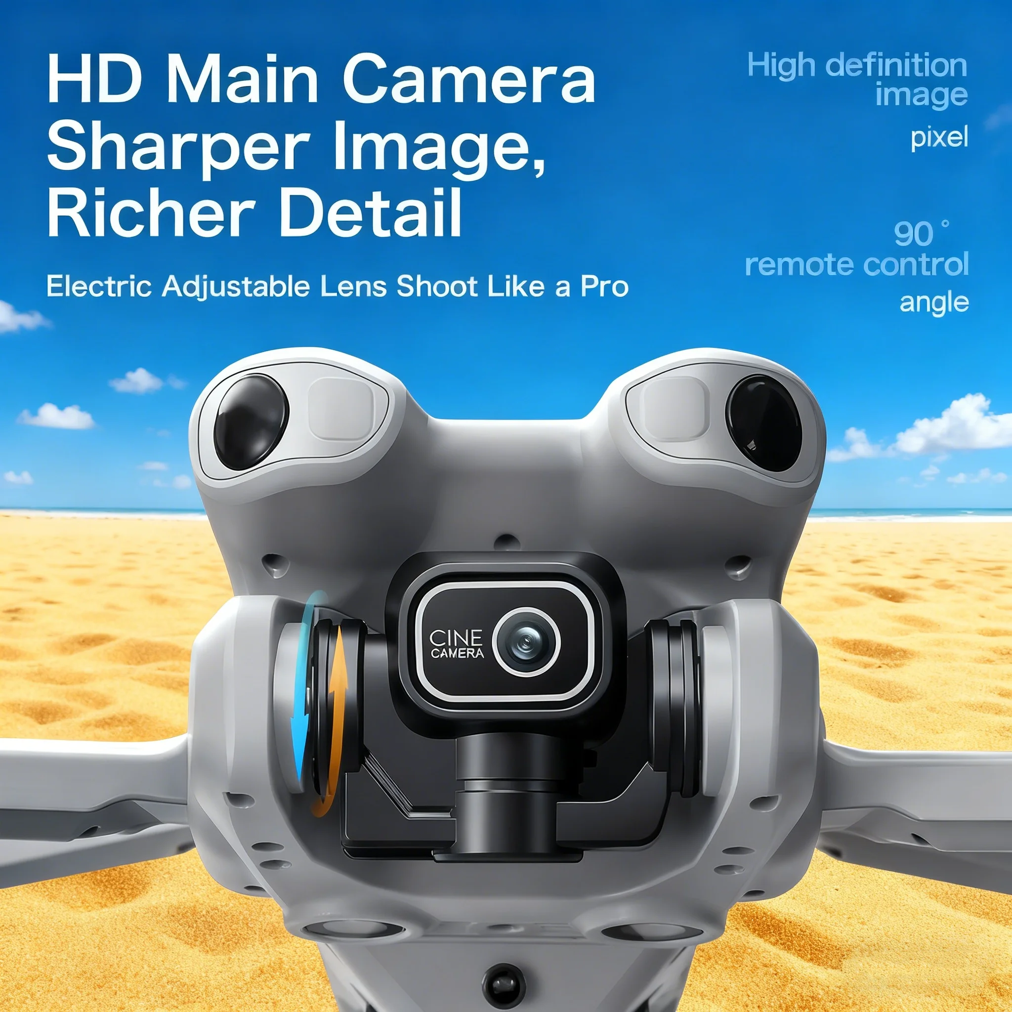 2026 جديد GT50 ماكس الطائرة بدون طيار 8K HD 6 "تحكم في الشاشة 30 دقيقة بطارية وضع مقطوعة الرأس هليكوبتر 360 ° لعبة فليب كوادكوبتر ميني بدون طيار للأطفال #4