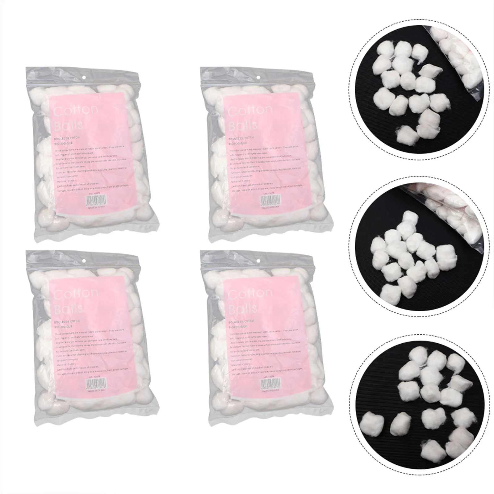 

400 Pcs Cotton Balls for Makeup Removal Disinfection Cleansing Salon Pure Cotton Balls Tattoos Shop Gentle Soft