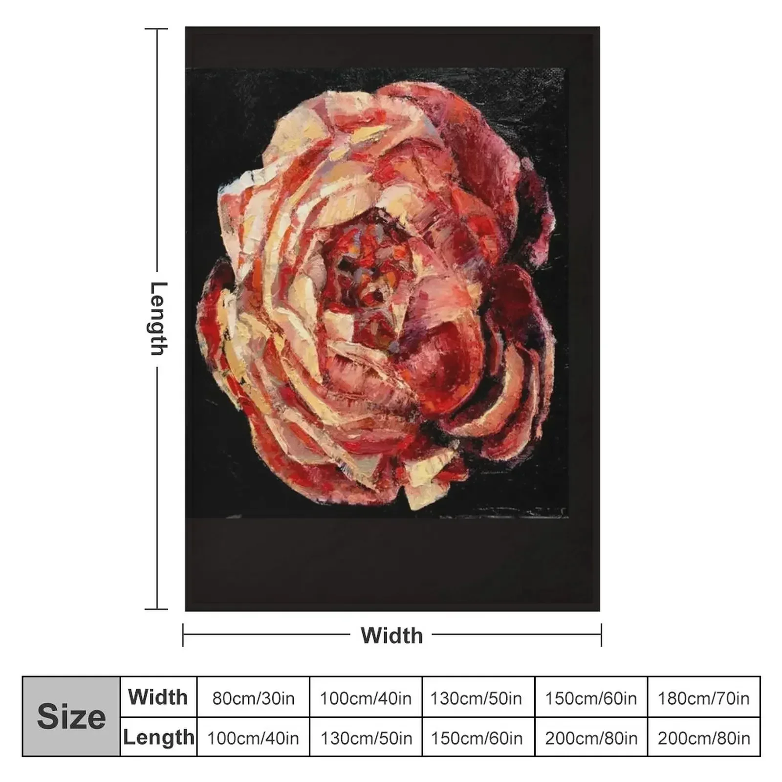Peony by Australian artist Glenda Fell Jones Throw Blanket Soft Plaid Decorative Sofas Comforter for sofa Blankets