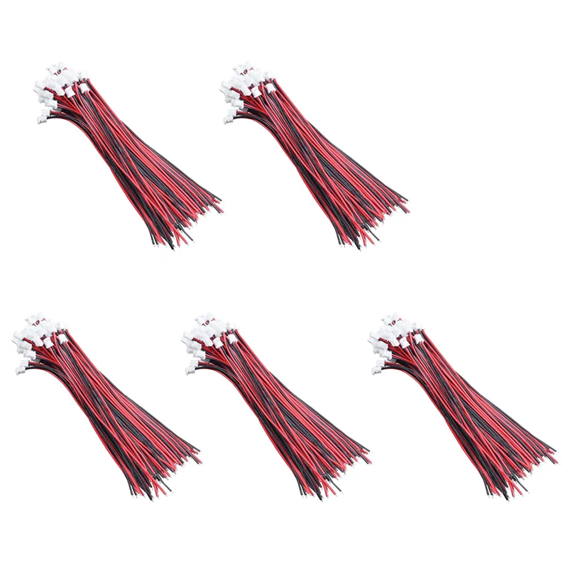 ABKN-250Pcs Mini JST 2.0 2P Cables de conector macho Cables