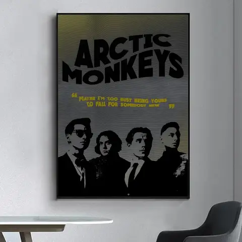 Arctic Monkeys musikalbumaffisch snygg väggdekor för vardagsrumsbar vintage dekorativ målning mitten 10 best sales Arctic Monkeys-klistermärken - №5