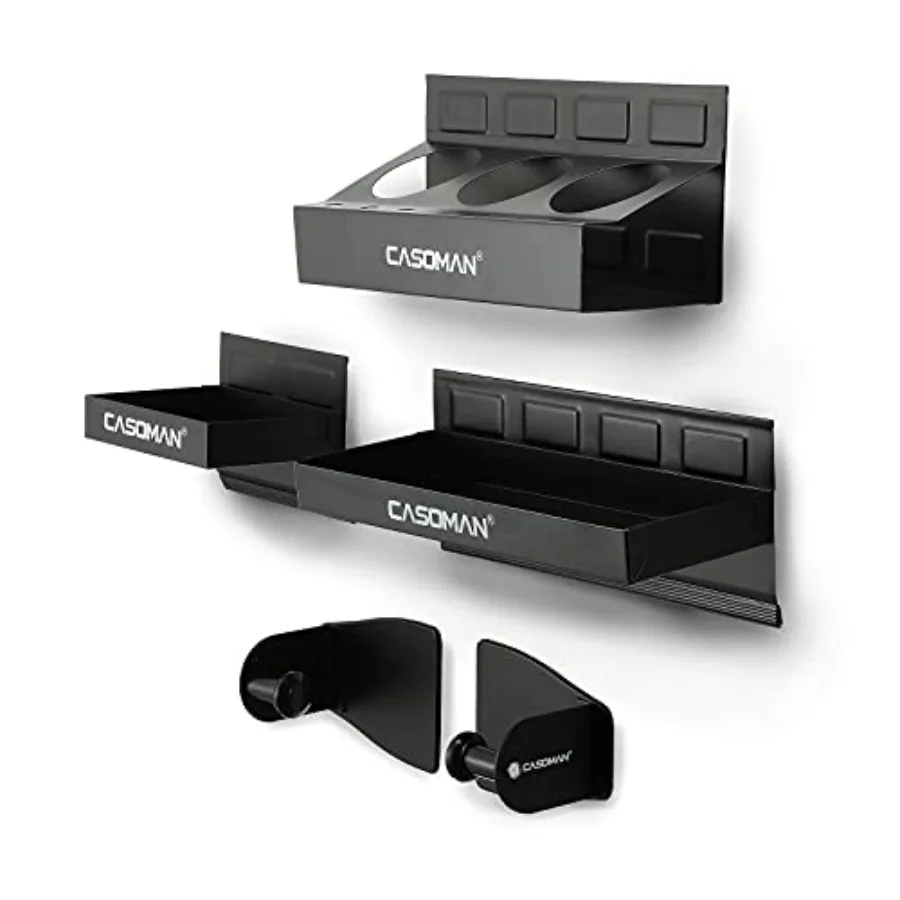 

Magnetic Toolbox Shelf, Tray, Paper Towel Holder, 4-Piece Set,,Variety of Use, Durable, Magnets Any Metal Surface