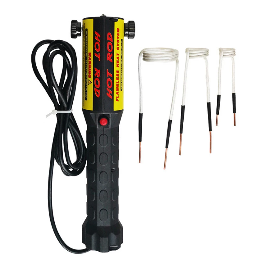 Magnetic Induction Heater Kit 1000W 110V 220V Automotive Flameless Heat Induction Heater with 3 Coils 1KW Car Repair Tool