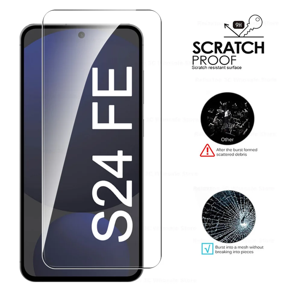 4IN1 Screen Protector For Samsung Galaxy S24 FE Camera Film Protective Glass On Sumsung S24FE S 24 24FE 5G 2024 Tempered Glass