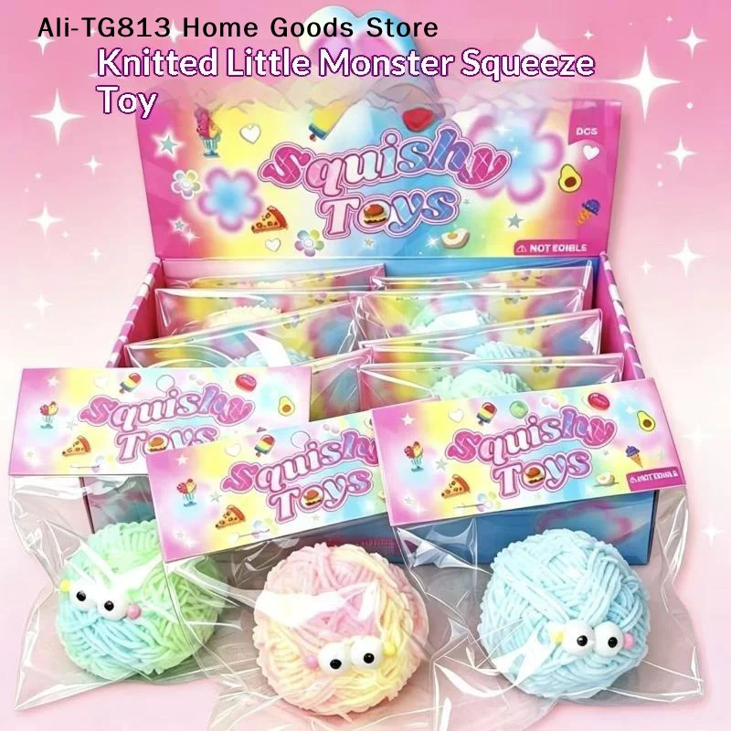 [TG813]Soft And Cute Woolen Monster To Squeeze, Creative Stress Relief Venting Squeeze Ball, Slow Rebound Stress Relief Artifact