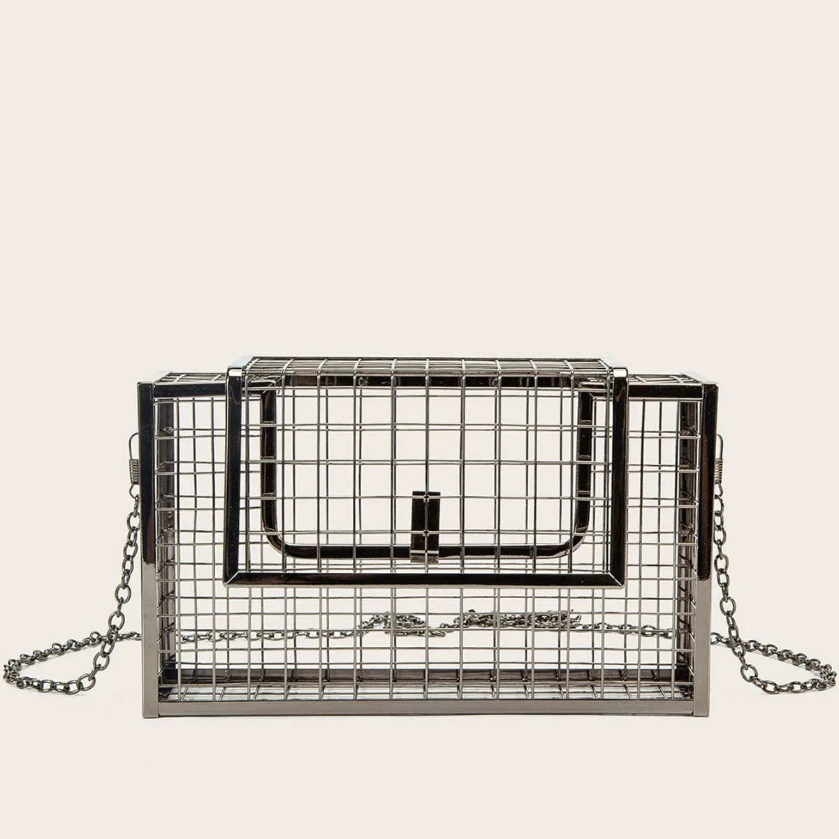 

Полая металлическая клетка в рамке, ручная сумка для ужина, квадратная сумка, модная сумка на застежке, сумка Bolsos De Mujer Bolsos Lujos Marcas Famosas