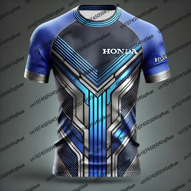 Fashion Off-Road Motorcycle Riding T-Shirt Chatgpt Design Fast Drying Breathable Short Sleeved Men Women's Honda Riding Jersey