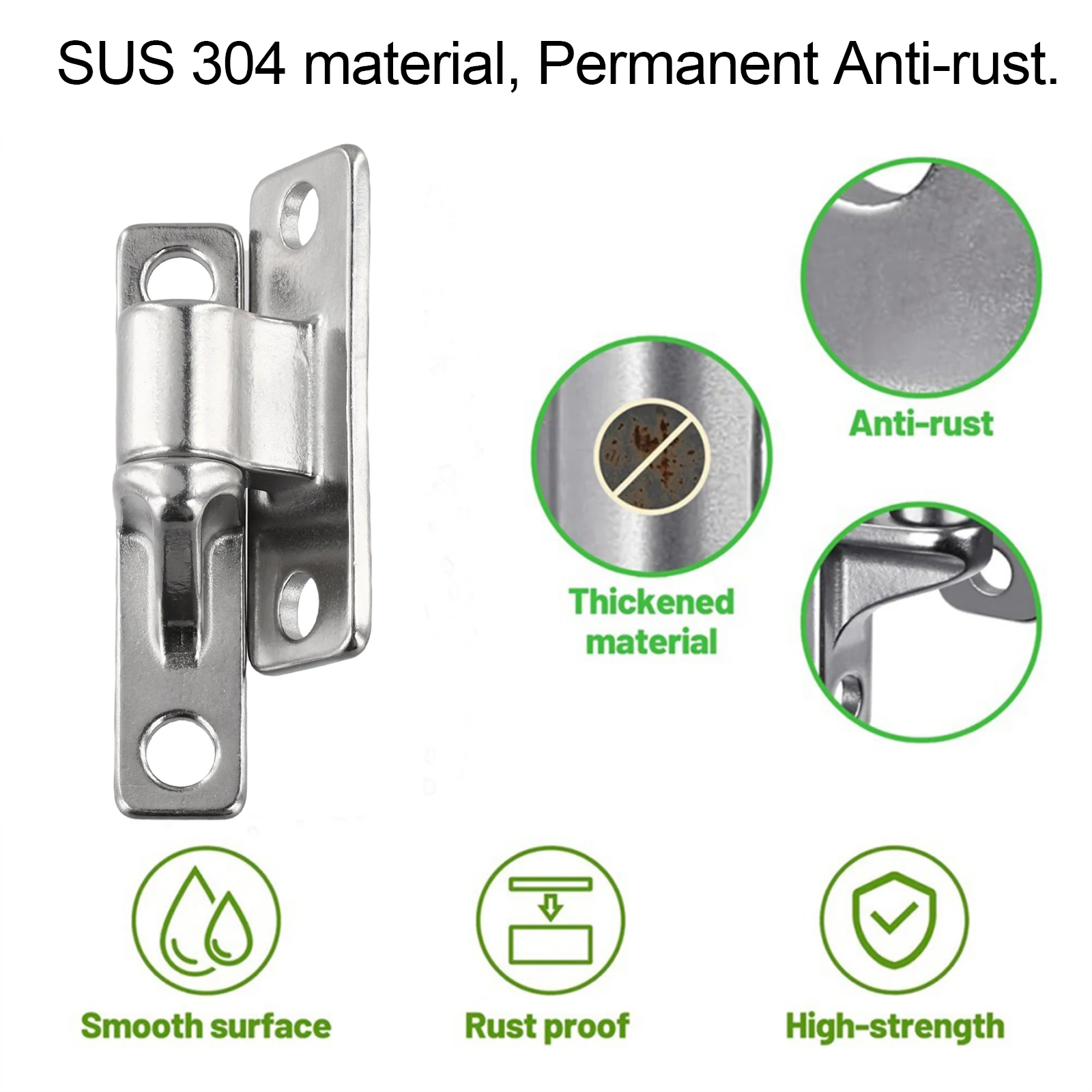 12 Pcs Stainless Steel Gate Hinges Set 304 Grade with Male and Female Versions for Heavy Duty Gate Applications