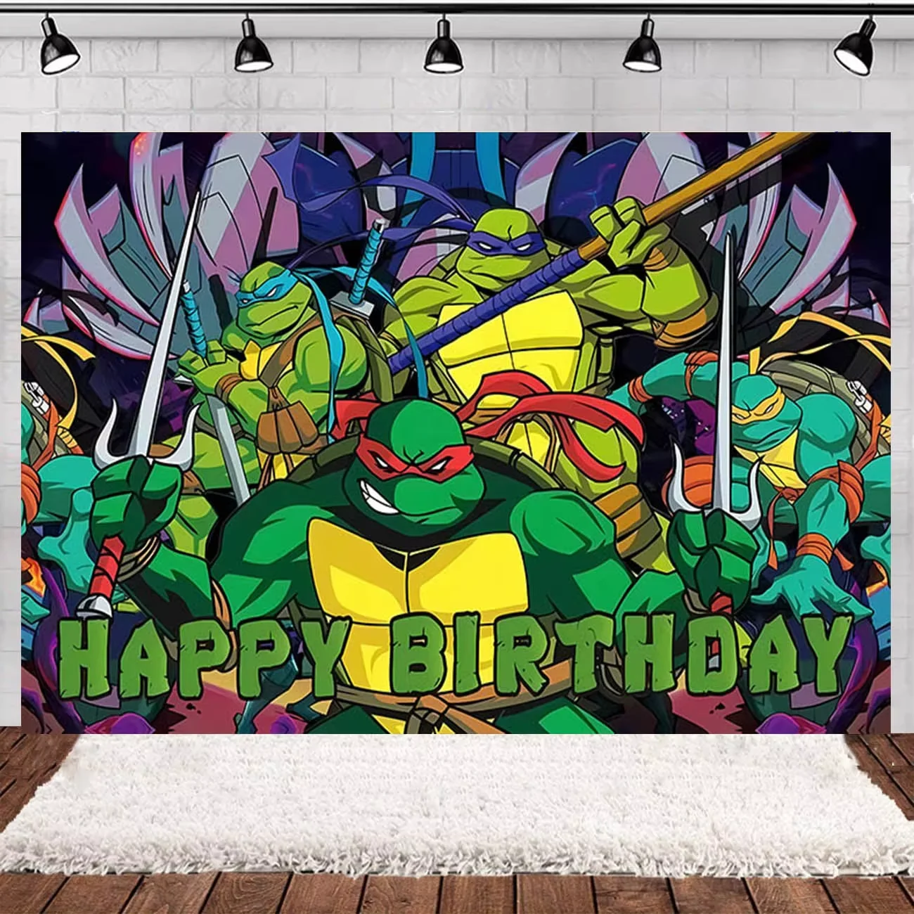 Super-Ninja-Turtles Cartoon-Themen-Party-Dekorationen Geschirr Teller Becher Tischdecke Ballons Baby-Shower-Party-Zubehör-Set – Detail 18