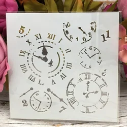 빈티지 시계 DIY 레이어링 스텐실 벽 페인팅 스크랩북 컬러링 엠보싱 앨범 장식 종이 카드 템플릿, 5 인치 신제품