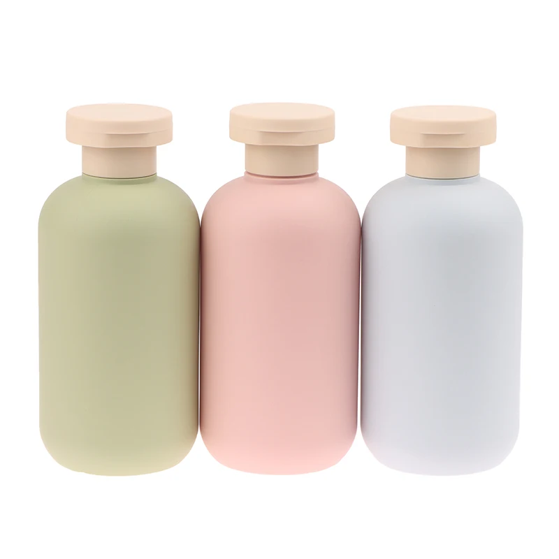 100/200ml azul verde rosa vazio bomba de plástico loção shampoo garrafa tampa flip garrafa cosméticos recipientes garrafas recarregáveis