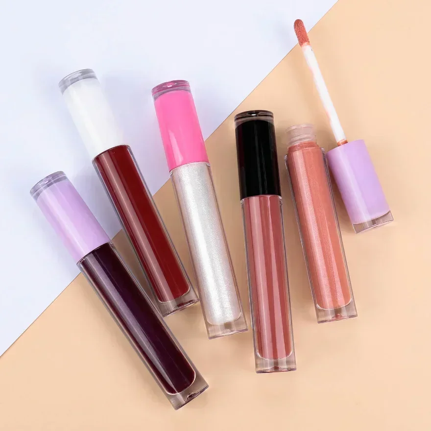 High Quality Nude Square Gloss Full Coverage Private Label Lip Gloss Custom Logo P92 P93 P94 P108 P109