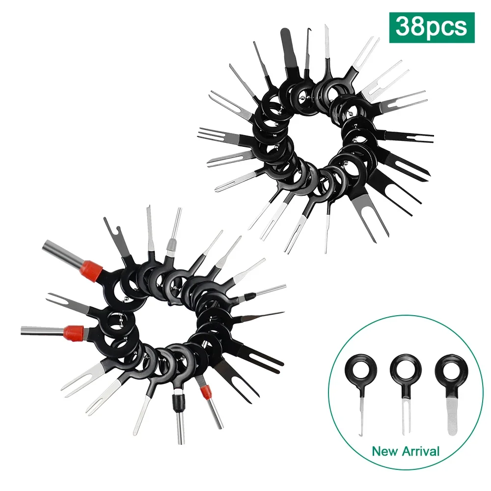 18/26/38pcs Car Terminal Removal Pin Extractor Kit Electrical Wiring Crimp Connector Car Repair Tool Plug Puller Automotive