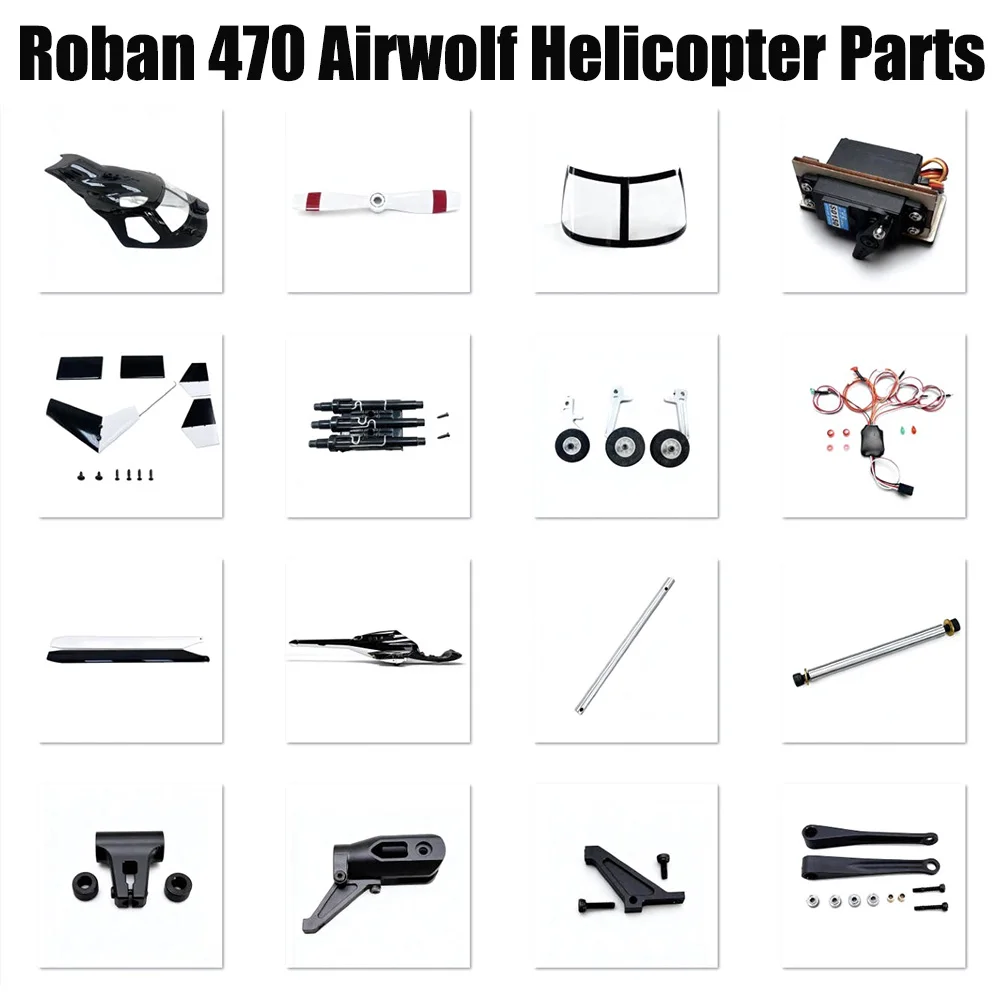 Roban 470L RC hélicoptère pièces de rechange flèche de queue lame principale lame de queue carte mère ESC émetteur batterie auvent servos équipement
