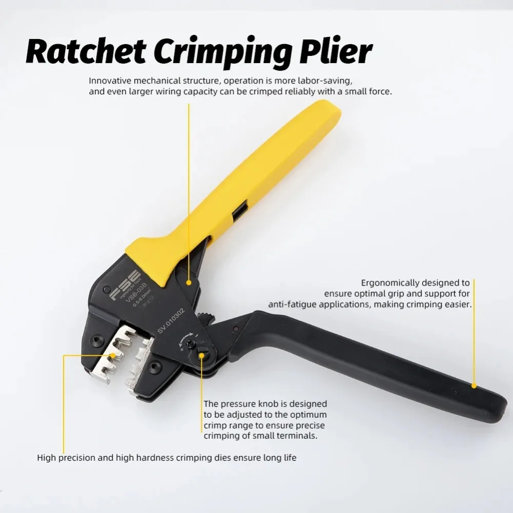 VSB-03B Crimping Tool Pliers  Wire Cutter Cable Wire Tools Crimper Stripper Crimp Cutters Alicate Plier Set Crimpatrice