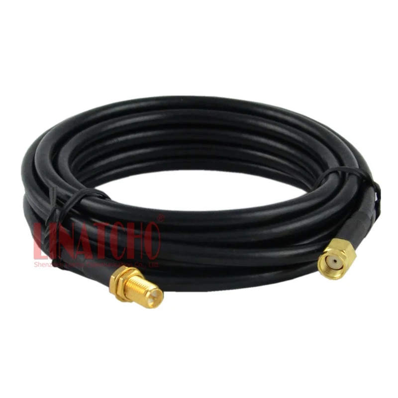 

5M Coaxial Cable RG58U WIFI 2.4GHz Router Antenna Extension Cable RP SMA Female to RP SMA Male Connectors