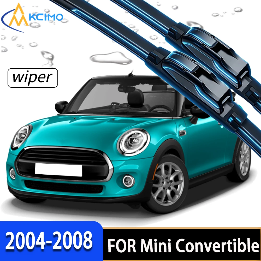

2Pcs Front Windshield Wiper Blades Fit For Mini Convertible Mk 2004-2008, Premium Rubber Wipers for Clearer Driving Visibility