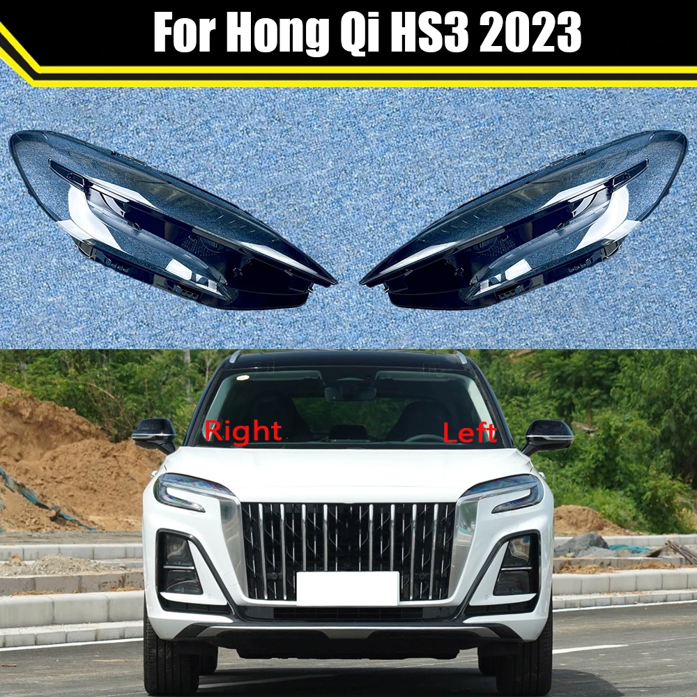 

Auto Head Lamp Light Case For Hong Qi HS3 2023 Car Front Headlight Lens Cover Lampshade Glass Lampcover Caps Headlamp Shell