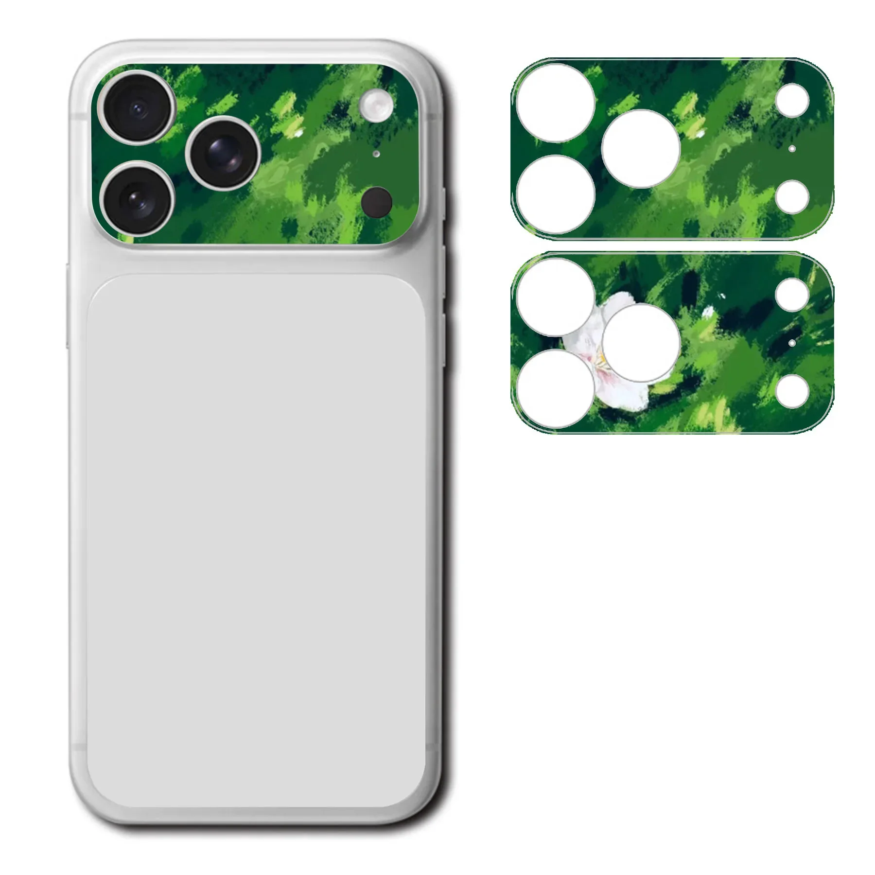 

2 шт. Защитная пленка для объектива с полным покрытием, устойчивая к царапинам, с дизайном «Цветок», для iPhone 17 Pro Max 17 Pro