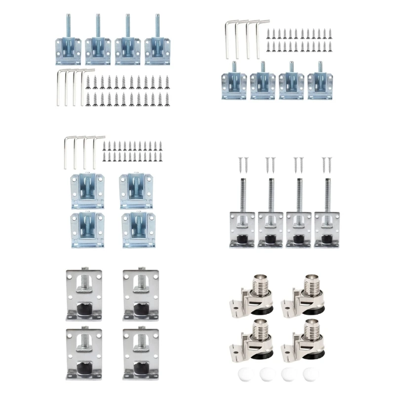 Metal Furniture Rise Legs with Screws Support Legs set for Cabinet Enhancements